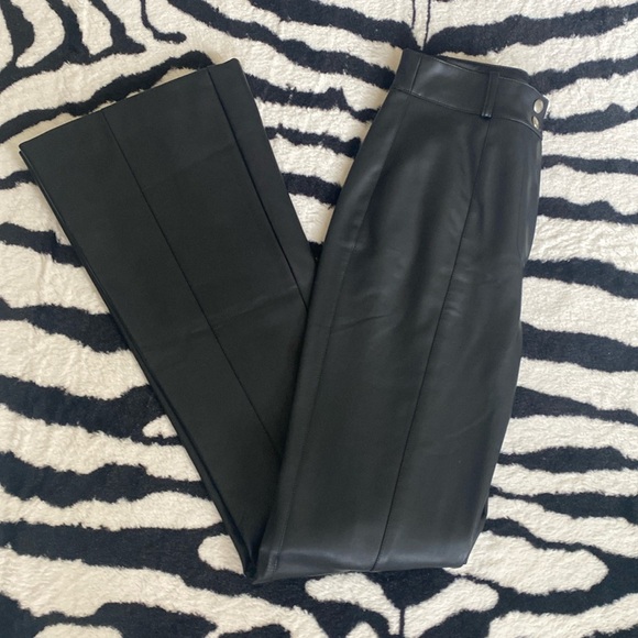 😍NWOT Majorelle Blake Faux Leather Pants Black XS - Picture 3 of 6